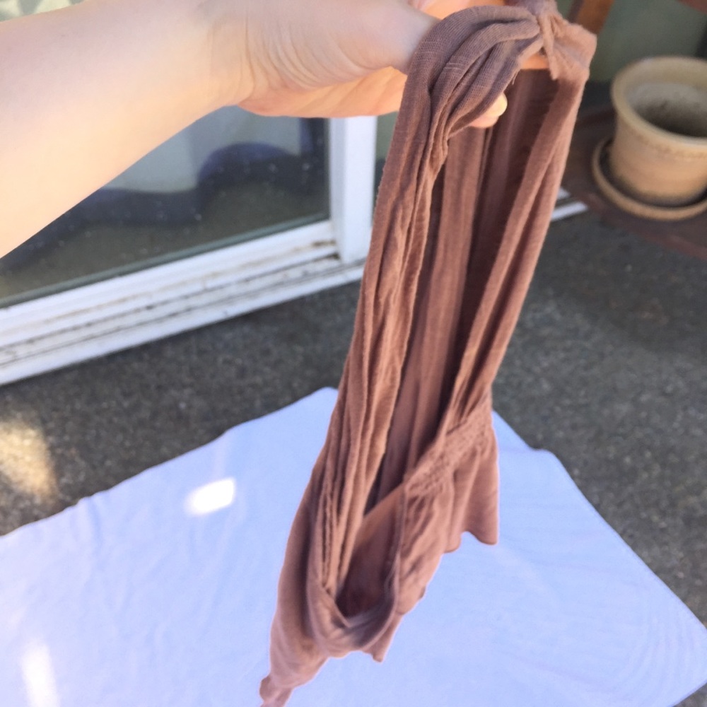 Brown 1X Vest Cardigan